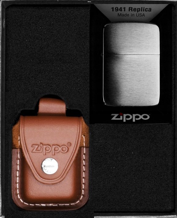 Zestaw ZIPPO Zapalniczka REPLICA BRUSH CHROME Prezentowy No2