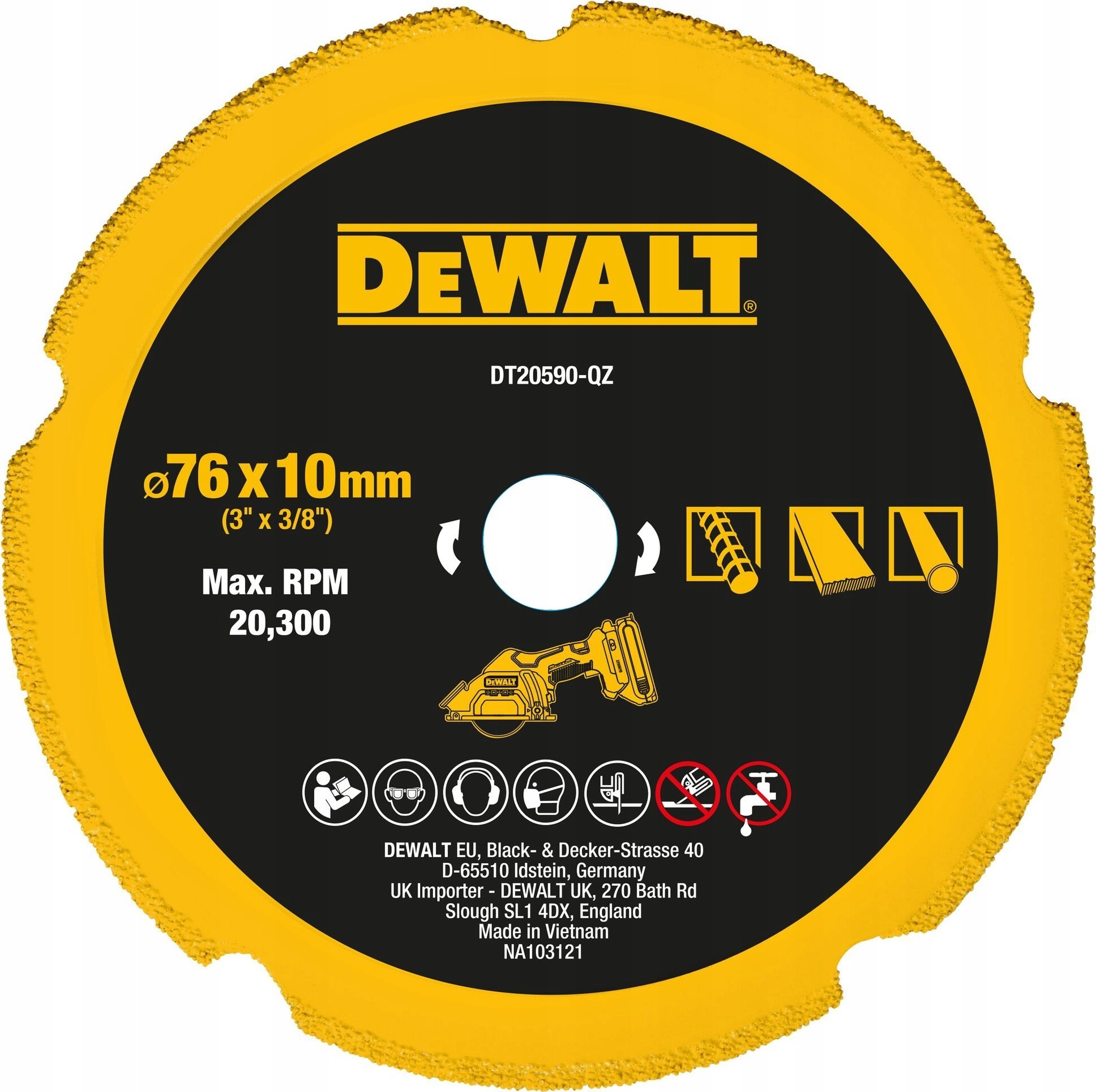 Dewalt DEWALT TARCZA MULTI 76x1,6mm DO DCS438