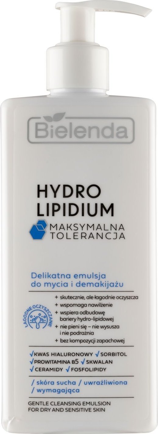 Bielenda Hydro Lipidium Maksymalna Tolerancja delikatna emulsja do mycia i demakijażu 300ml