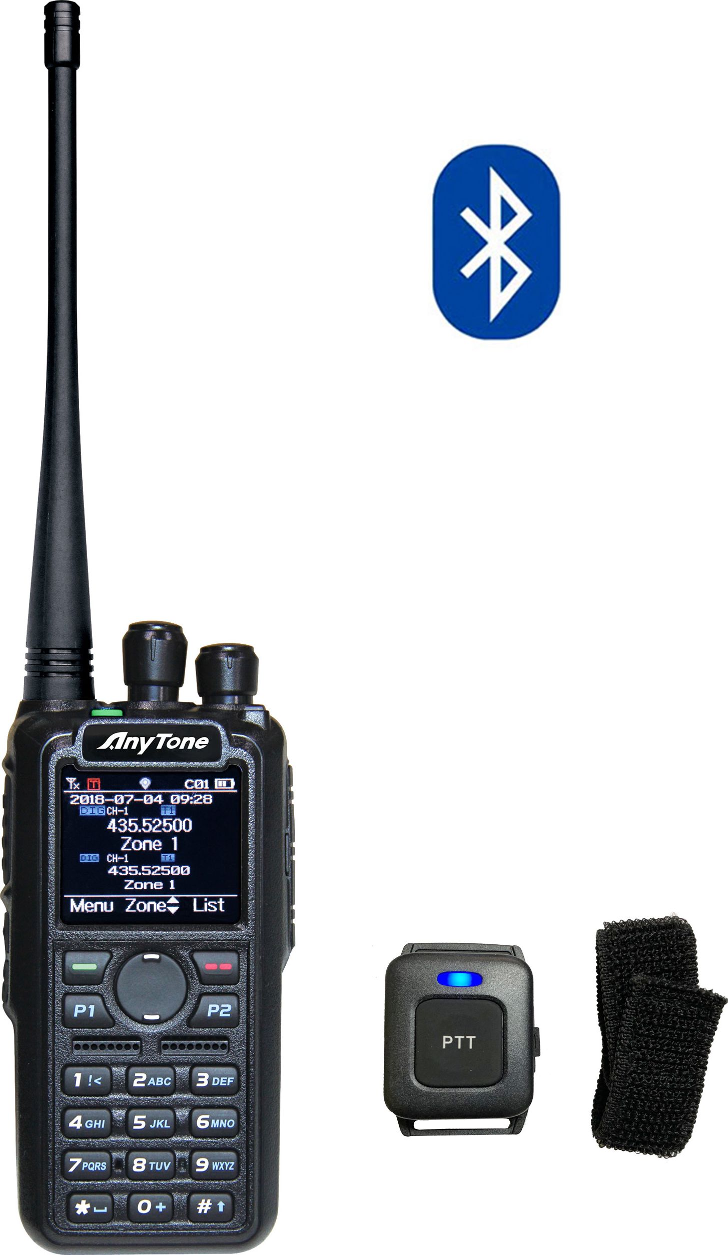 Krótkofalówka AnyTone AnyTone AT-D878UV II Plus z APRS, BlueTooth - SP-DMR radiotelefon DMR + FM, MotoTRBO Tier I i II z obsługą 5 DMR ID