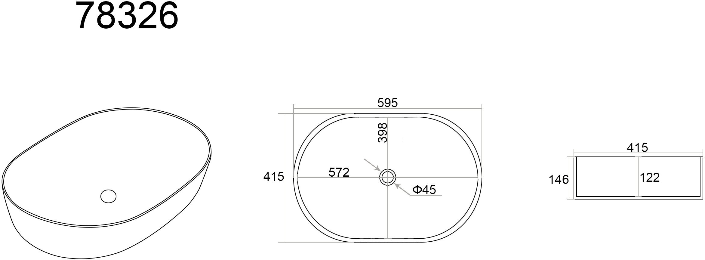 Zestaw meblowy 180cm z umywalkami nablatowymi