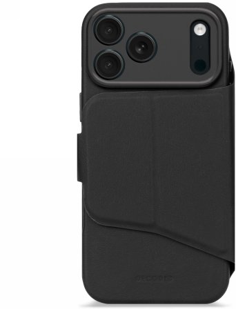 Decoded Textured Silicone Detachable Wallet - obudowa ochronna do iPhone 17 Pro Max kompatybilna z MagSafe (phantom black)