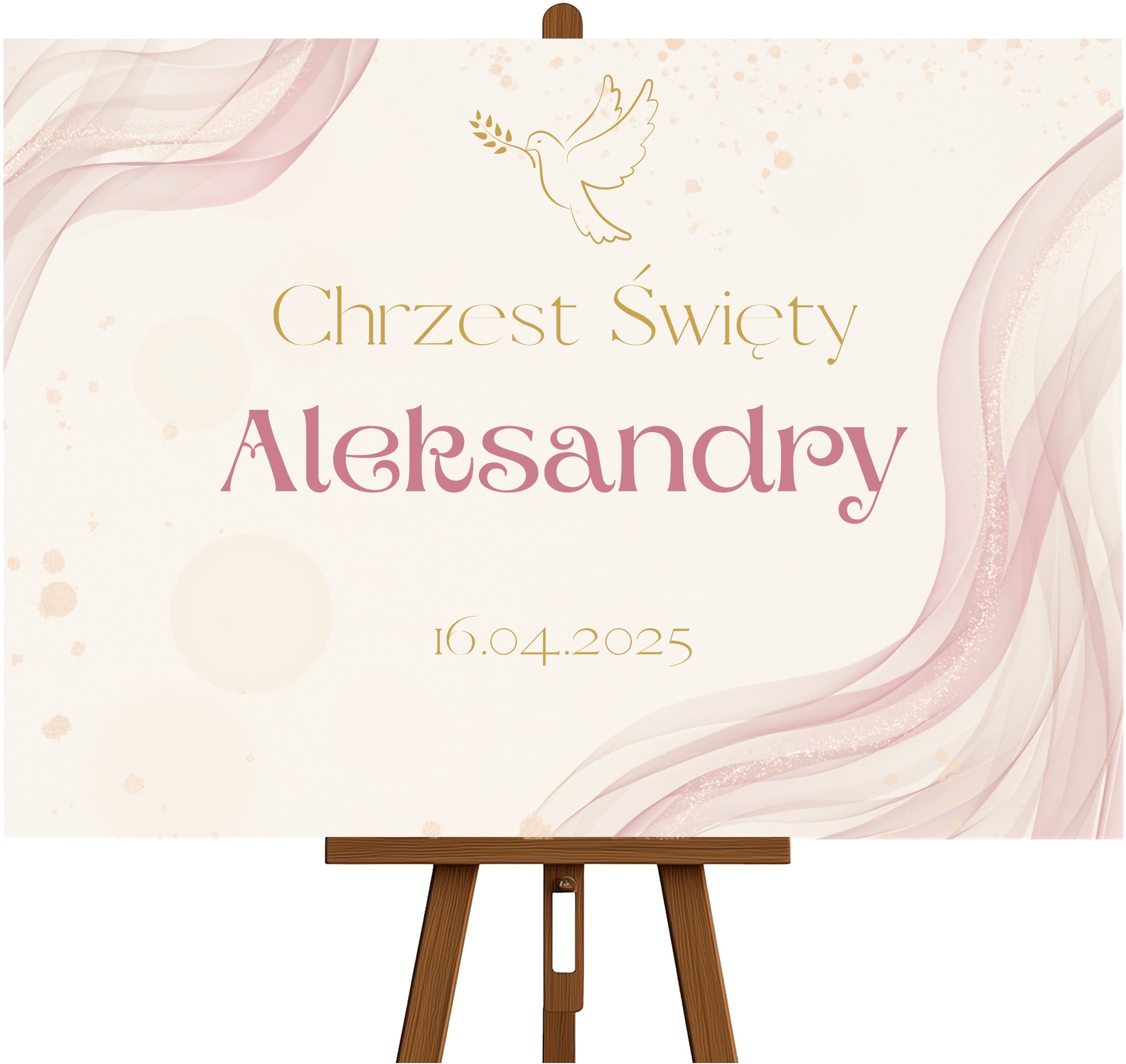 Tablica Powitalna na Chrzest Święty 50x70cm
