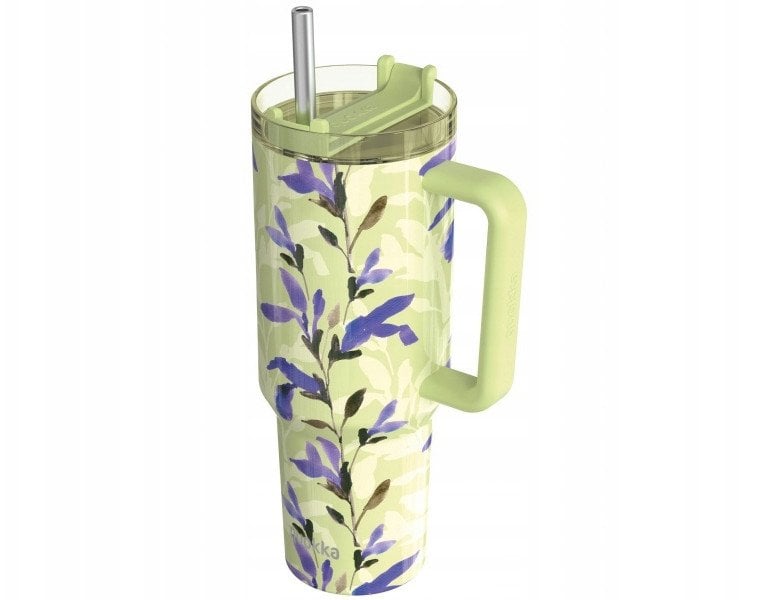 Quokka Stream - Kubek termiczny ze stali nierdzewnej 1200 ml ze słomką (Matcha)