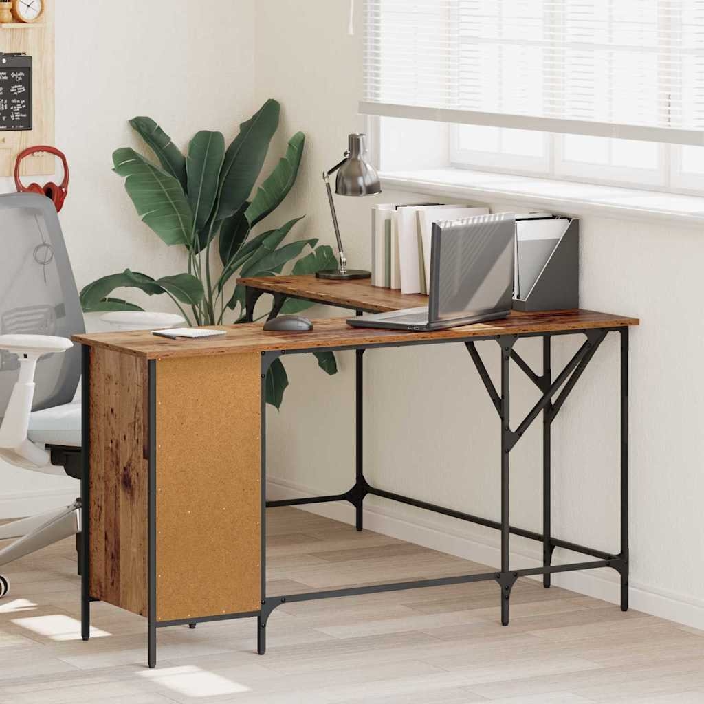 Biurko vidaXL Biurko Stare drewno 141 x 141 x 75 cm Materiał z drewna