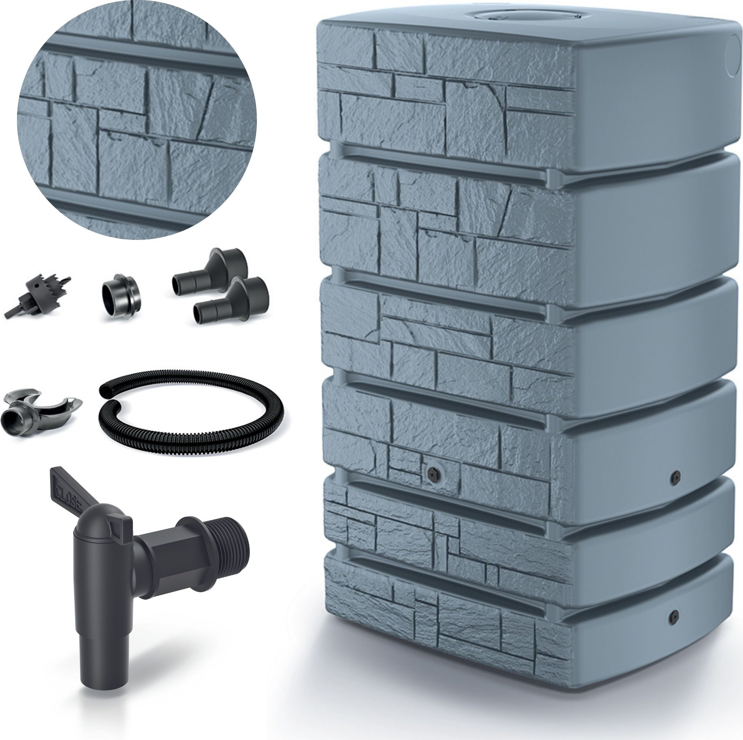 Zbiornik na deszczówkę Beczka 500L + kranik + zbieracz łapacz wody