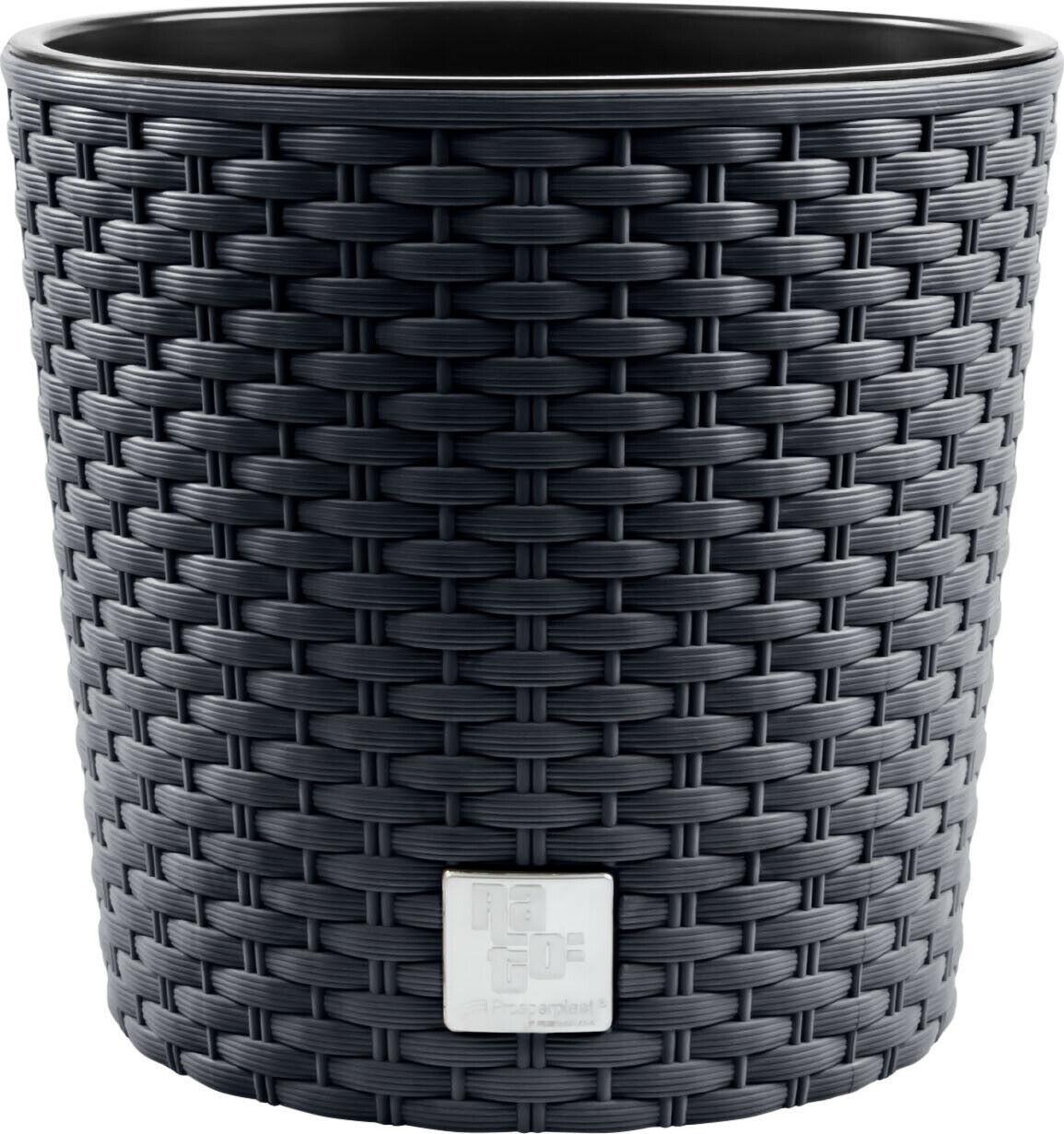 Prosperplast Doniczka z wkładem Rato Round DRTUS200L antracyt