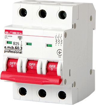 E.NEXT Wyłącznik nadprądowy e.mcb.pro.60 3P B25A 6KA (EX-P041028)