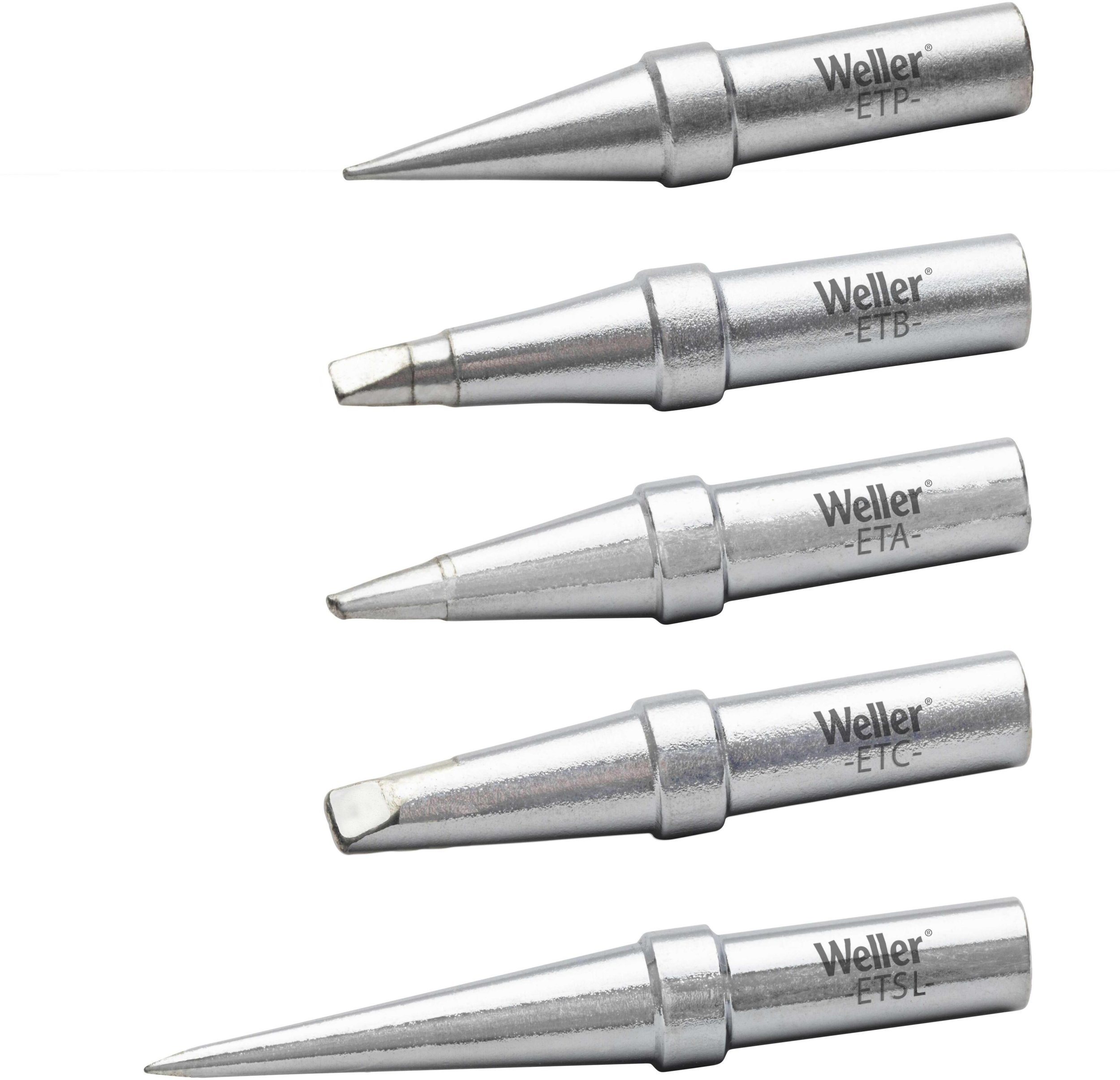 Weller Zestaw końcówek lutowniczych Forma do mejsla Forma okrągła Forma spiczasta Zawartość 1 zestaw