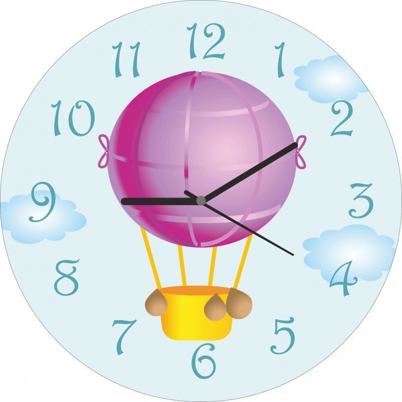 naSciane Zegar ścienny BALON BALONY do pokoju na prezent