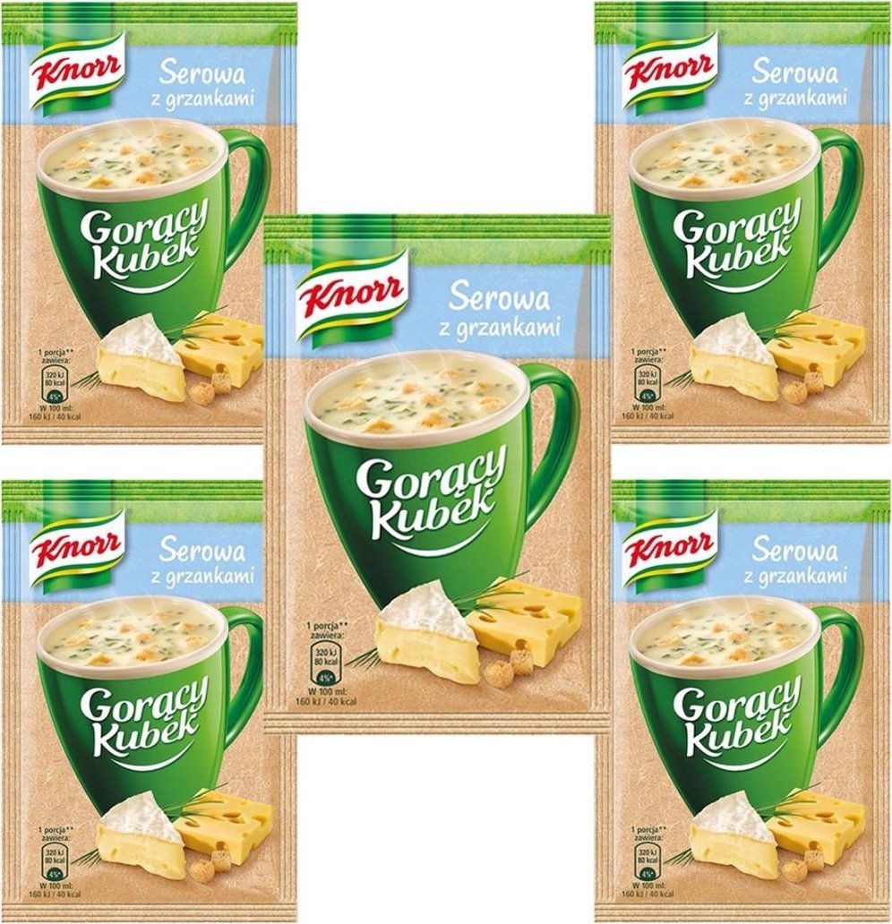 KNORR Knorr Gorący Kubek Serowa z grzankami 22 g x 5 sztuk