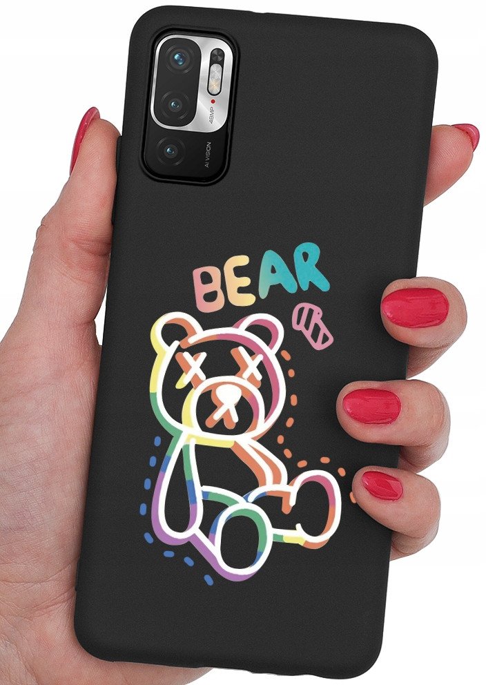 ETUI do Xiaomi Redmi Note 10 5G CASE WZORY | SILIKONOWE MATT CASE +SZKŁO 9H