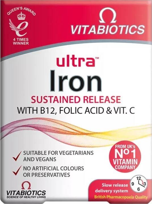 VITABIOTICS_Ultra Iron suplement diety z żelazem 30 tabletek