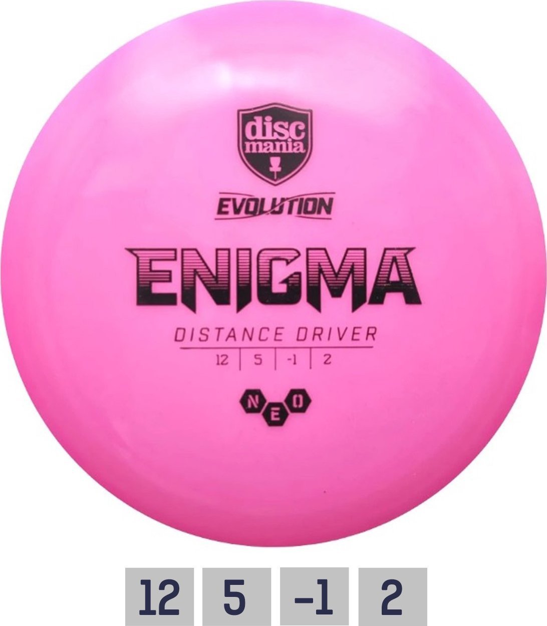 Discmania Discgolf DISCMANIA Distance Driver NEO ENIGMA Evolution 12/5/-1/2 Pink