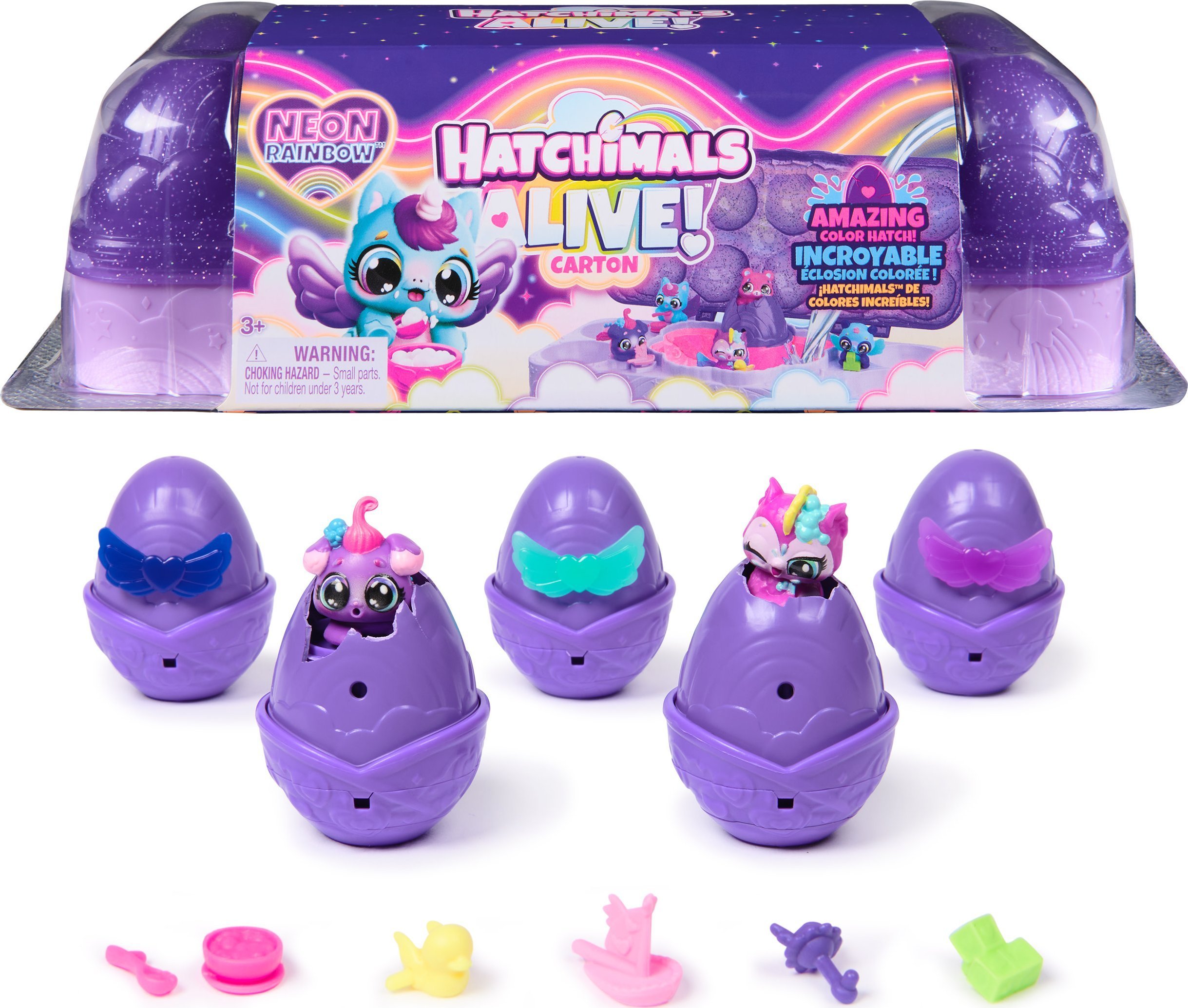 HATCHIMALS Alive playset Neon Rainbow Carton