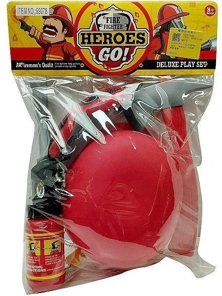 Zestaw strażaka z hełmem