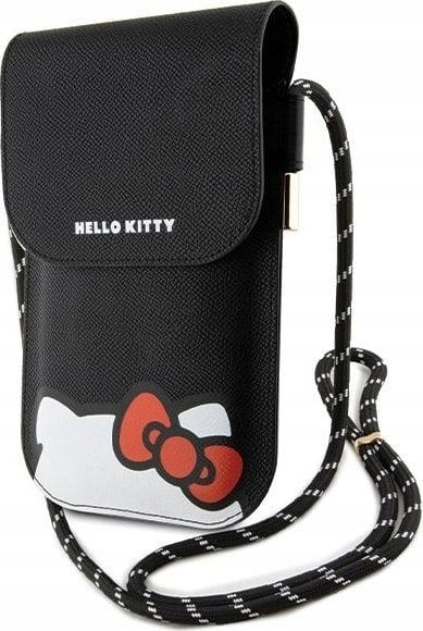 Sourcing Hello Kitty Handbag HKOWBPSCKEK black/black Leather Hiding Kitty Cord