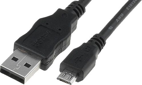 Kabel USB Digitus USB-A - microUSB 1 m Czarny (AK-300110-010-S)