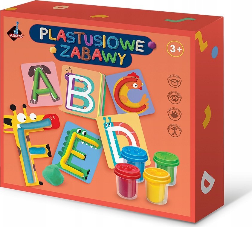 Askato Zestaw Plastusiowe zabawy - Literki