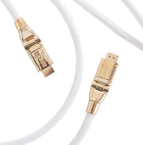 Kabel Duronic Duronic HDC01 / 2m kabel HDMI 2 m przewód 4K biały | kino domowe | złączki z 24-karatowego złota | wysoka wydajność