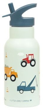 A Little Lovely Company Butelka ze słomką dla dzieci termiczna VEHICLES 0,35 L