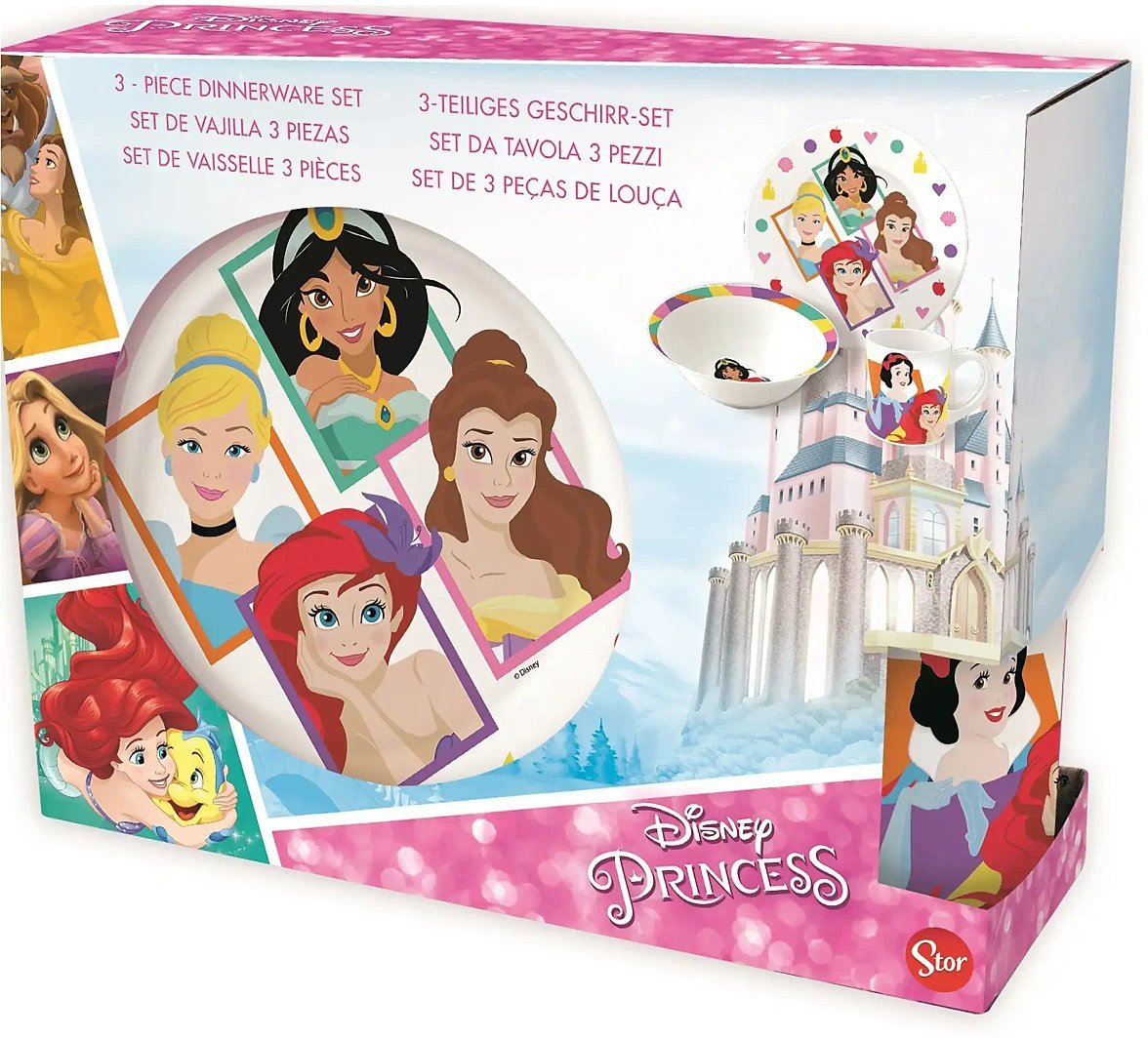 PRINCESS 3-pcs. ceramic dining set - plate/bowl/mug