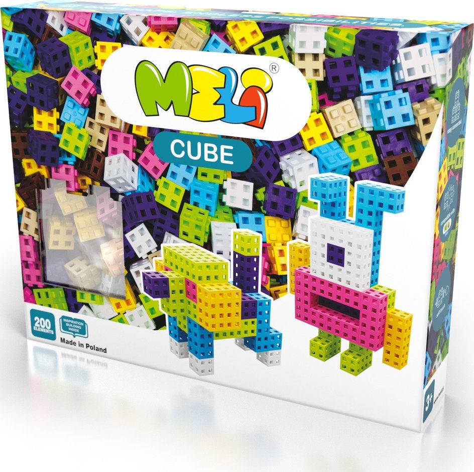 Zestaw klocków - Meli Cube Pink 200 el.