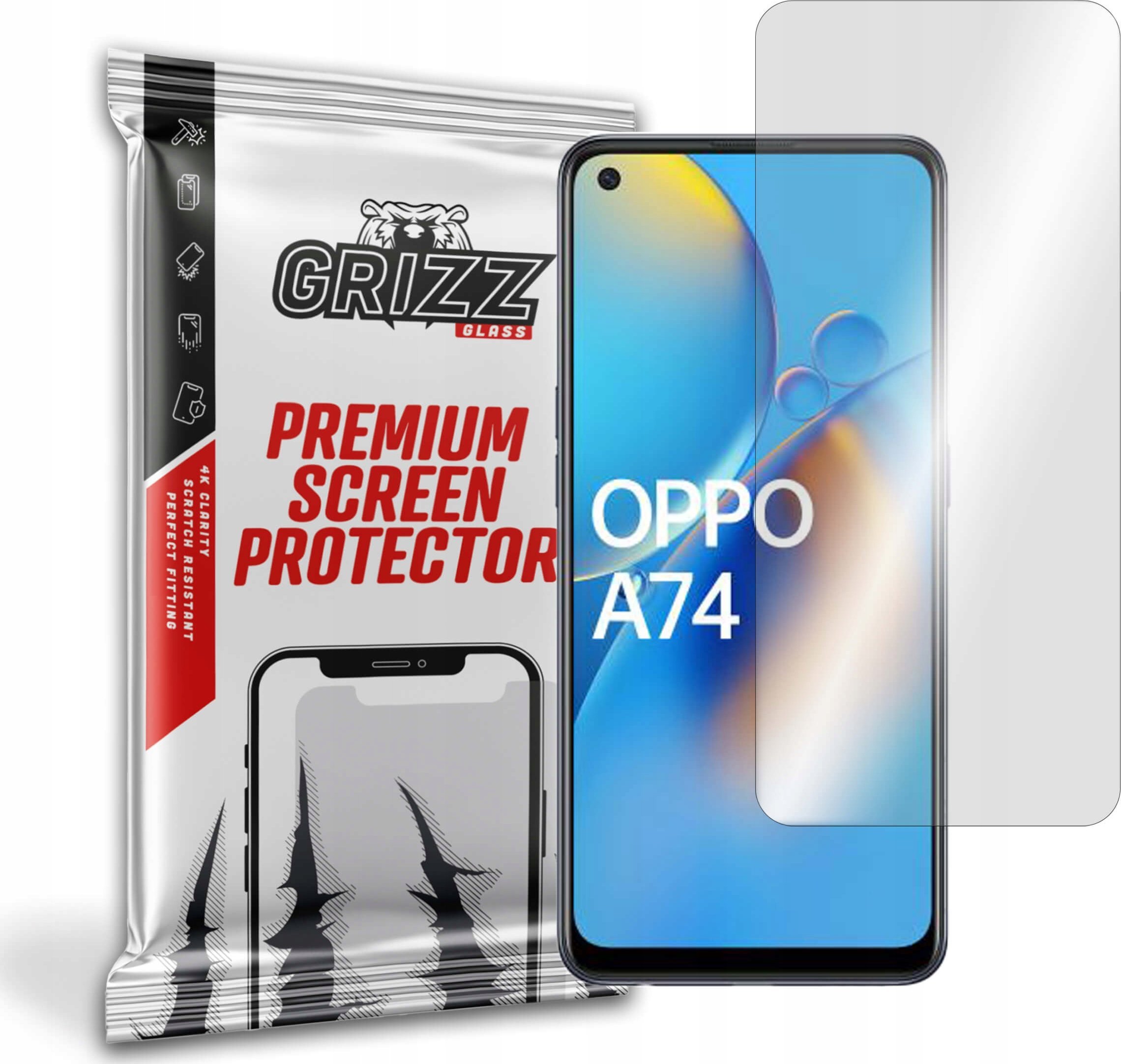 GrizzGlass Szkło hybrydowe Grizz Oppo A74 4G