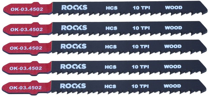 ROOKS BRZESZCZOT DO WYRZYNARKI HCS,TYP T,DREWNO,10 TPI X 100 MM,KPL 5 SZT