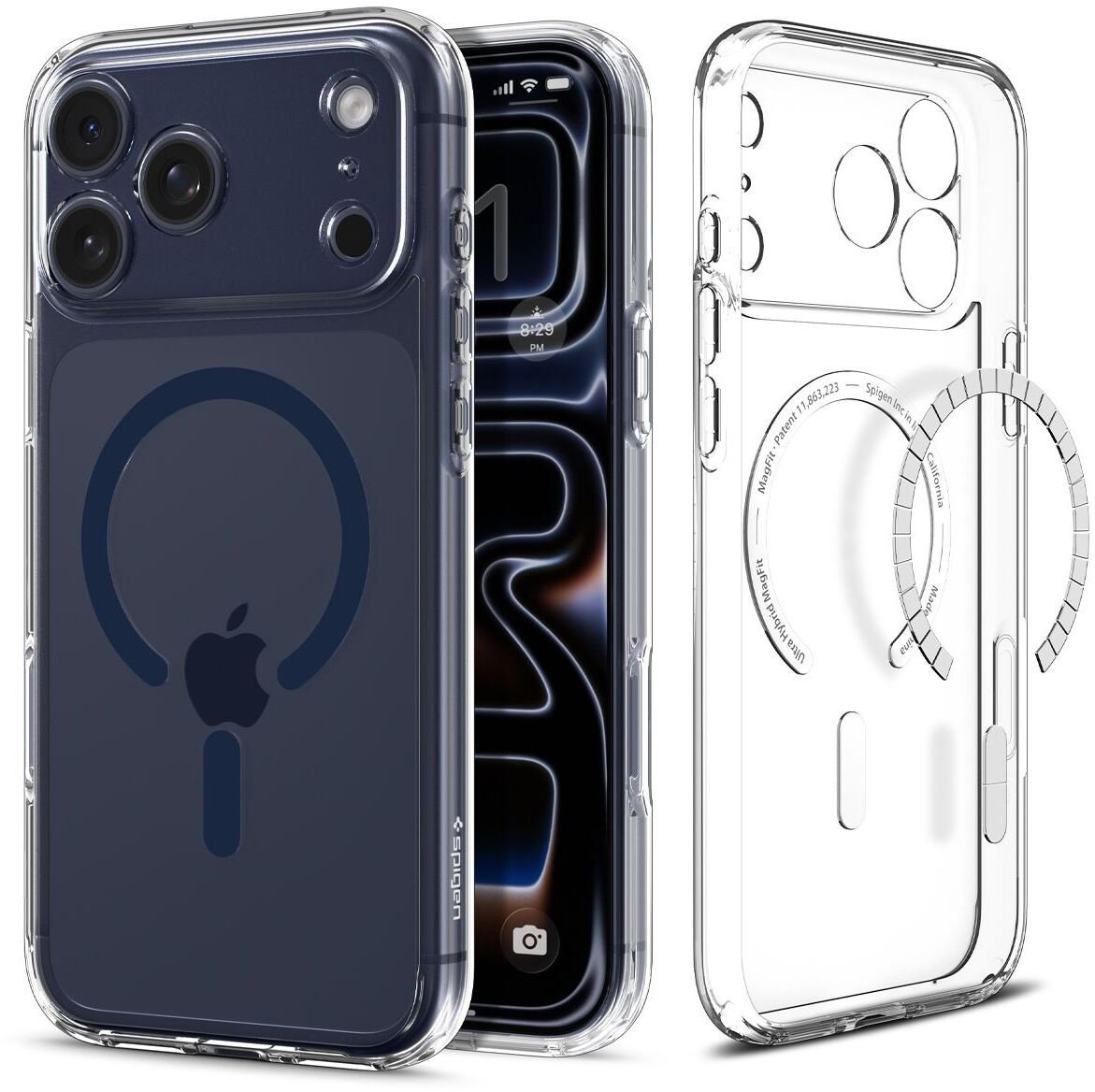 Spigen ULTRA HYBRID MAG MAGSAFE IPHONE 17 PRO MAX CLEAR/DEEP BLUE