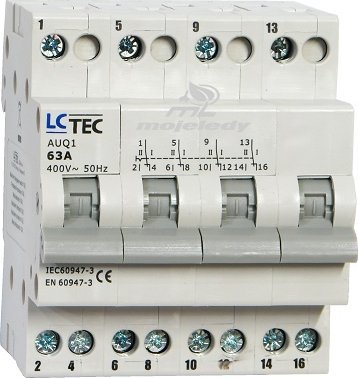 LCTec przełącznik zasilania sieć agregat 4P 63A AUQ1