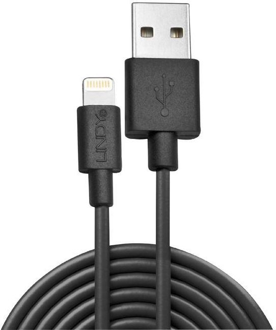 Kabel USB Lindy USB-A - Lightning 3 m Czarny (31322)
