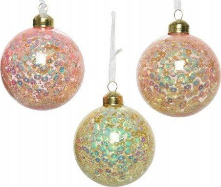 Kaemingk Bombka choinkowa szklana ozdobna mix 8 cm