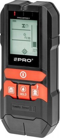 PRO DETEKTOR ŚCIENNY 4W1 Z WILGOTNOŚCIOMIERZEM (1 SZT)