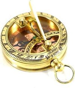 Triton Mosiężny zegar słoneczny z kompasem z otwieraną pokrywą NC2847