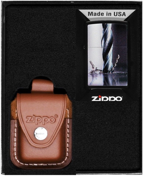 Zestaw ZIPPO Zapalniczka METAL DRILL DESIGN Prezentowy No2
