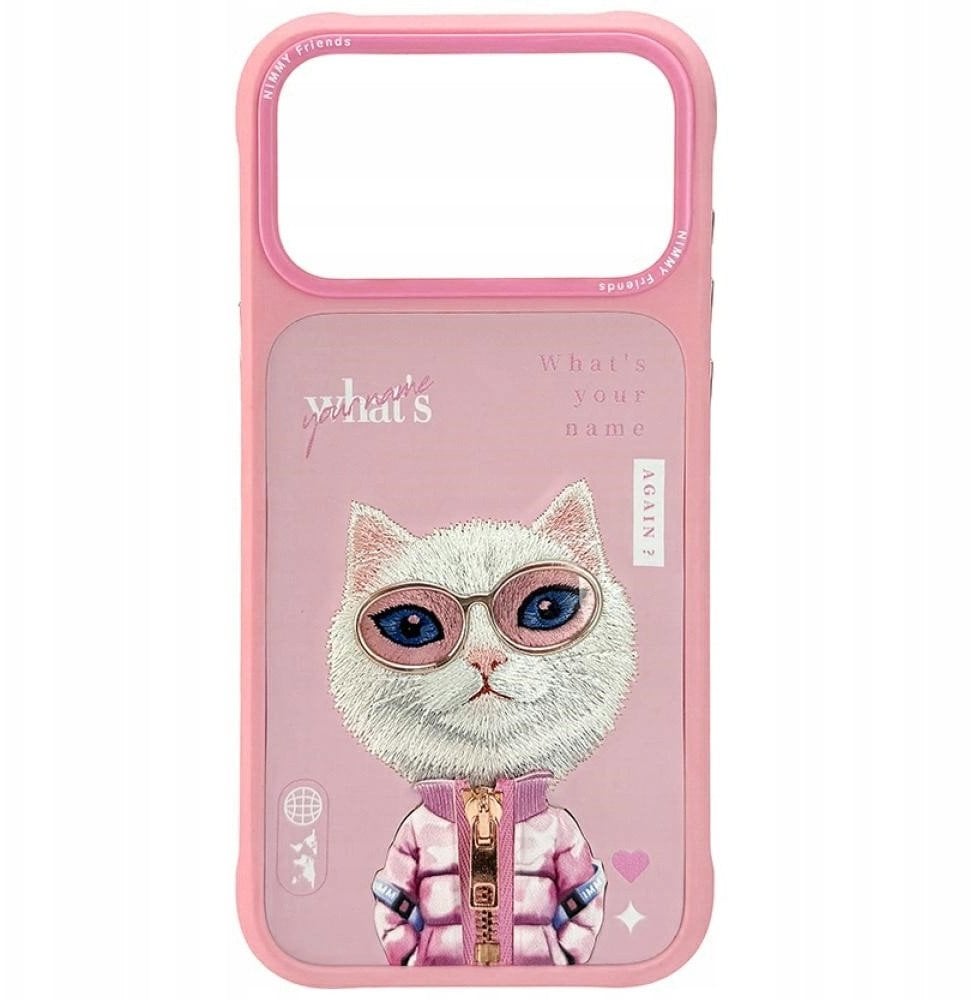Etui Nimmy Cool&Cute 2.0 Cat do iPhone 17 Pro rozowy