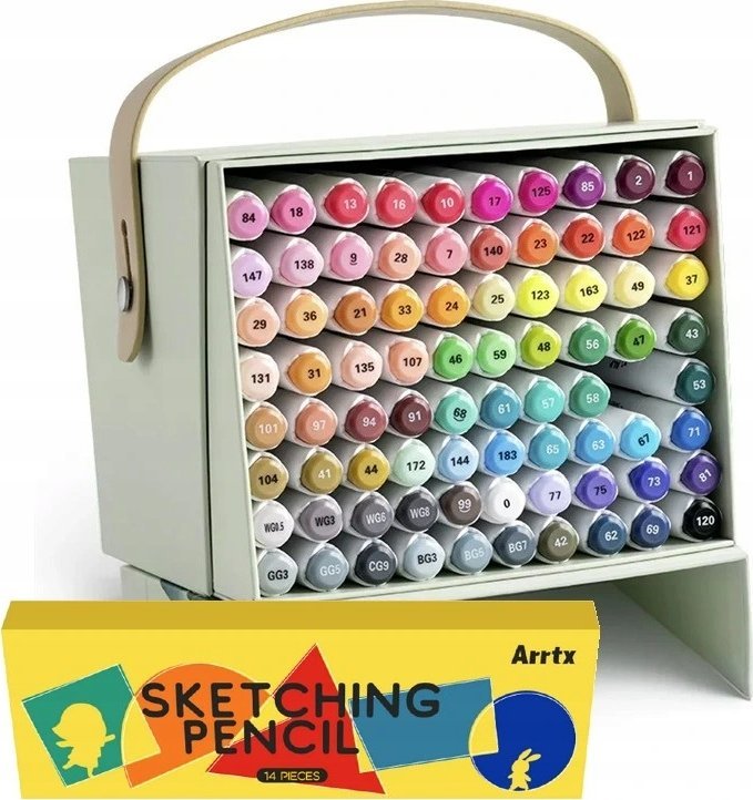 ARRTX Dvipusiai markeriai-flomasteriai Alp, 80 spalvų