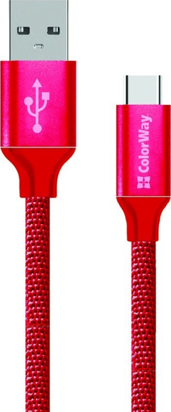 Kabel USB ColorWay USB-A - USB-C 1 m Różowy (CW-CBUC003-RD)