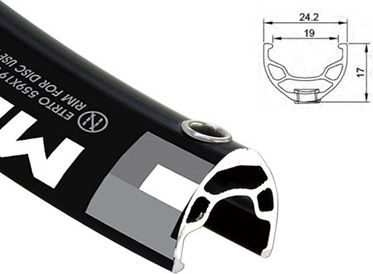 Alexrims Obręcz mtb MD19 27.5"x32otw. Tubeless Ready H.tarczowy kapslowana czarna (ALX-MD19275)