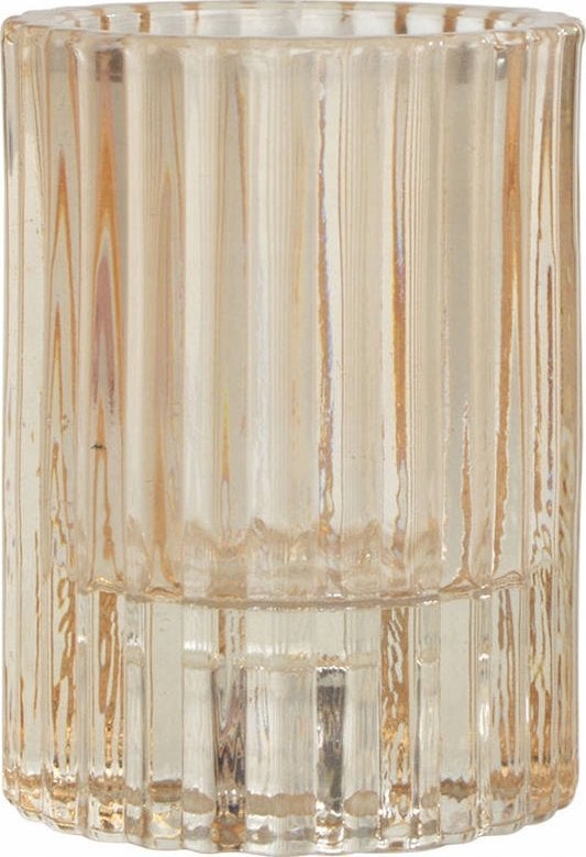 Homea Prążkowany świecznik z barwionego szkła, Ø 5,5 cm