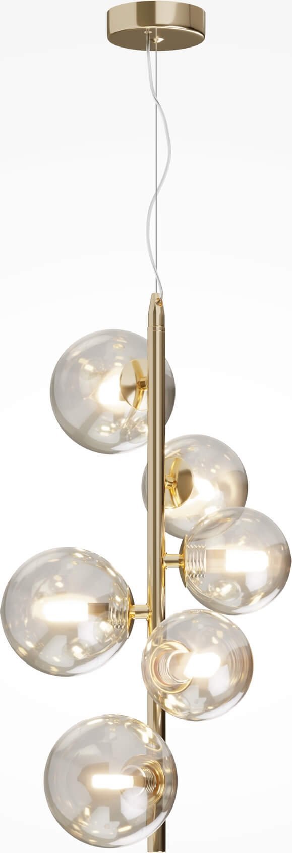 Lampa wisząca Maytoni Wisząca lampa Dallas MOD545PL-06G molekuły bursztynowe złote