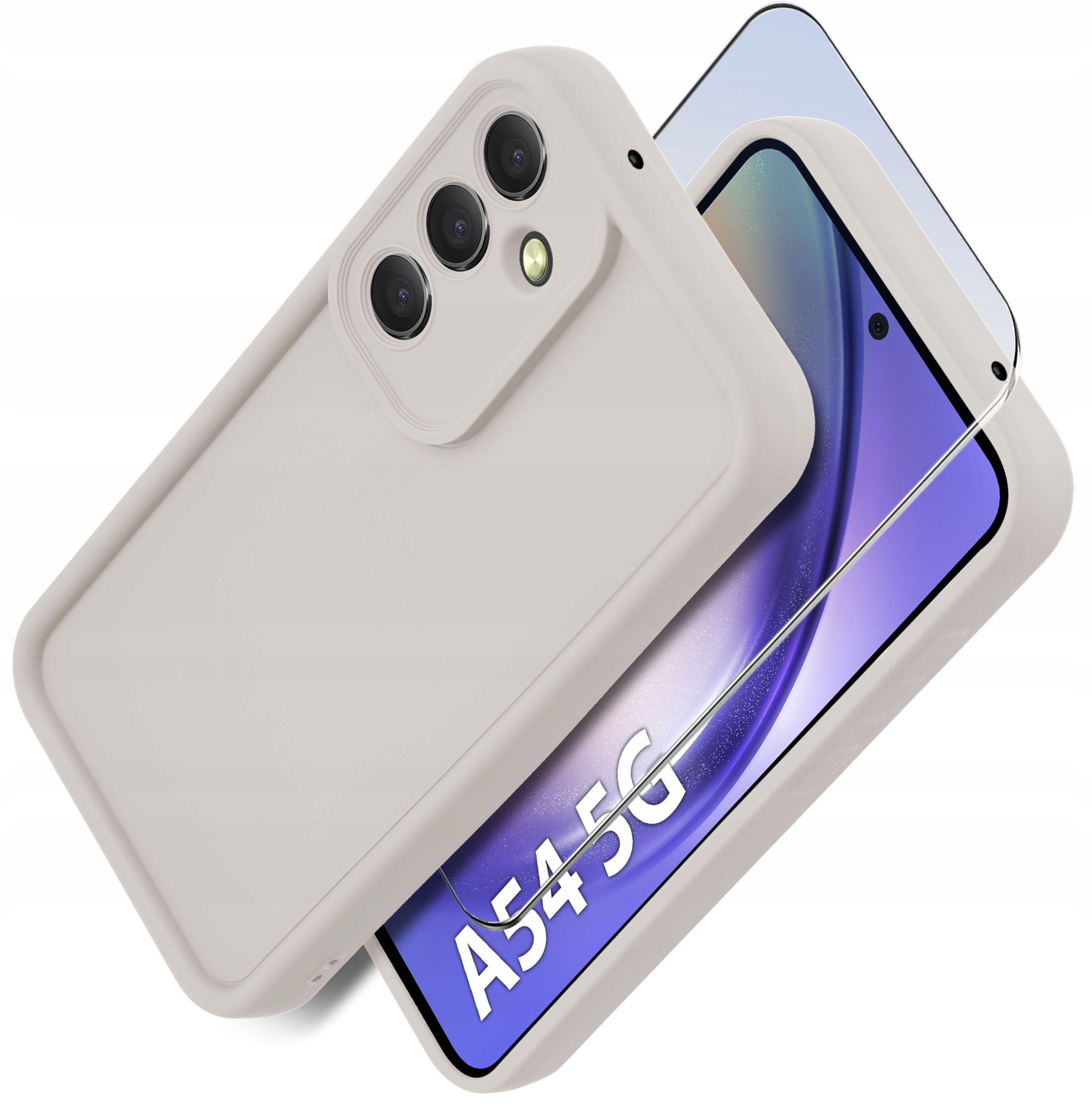 Etui do Samsung A54 5G | silikonowe MATOWE + Szkło ochronne na ekran 9H
