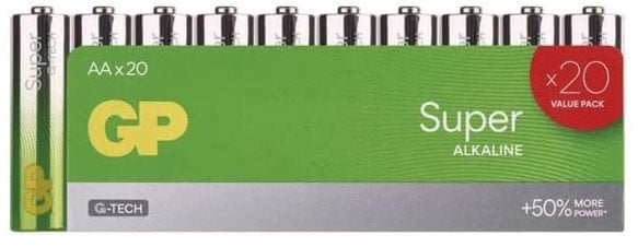 GP Bateria alkaliczna, AA (LR6), AA, 1.5V, , folia, 20-pack, Super