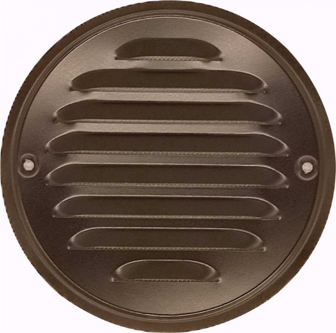 airRoxy Kratka wentylacyjna okrągła metalowa z kołnierzem fi 100 Brązowa