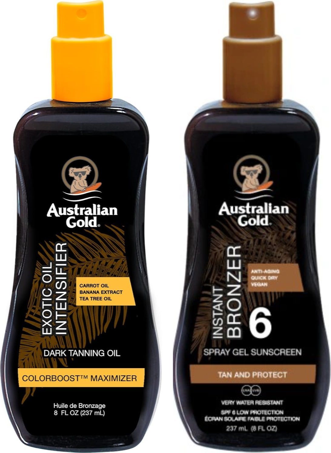 Australian Gold Intensifier Oil + Żel W Sprayu Z Bronzerem SPF6