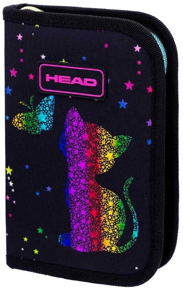 Piórnik 2klapk bez wyp Head Golden Rainbow Kitty