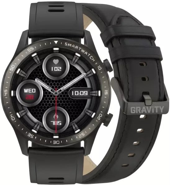 Smartwatch Gravity Czarny 2 Paski GT10-3