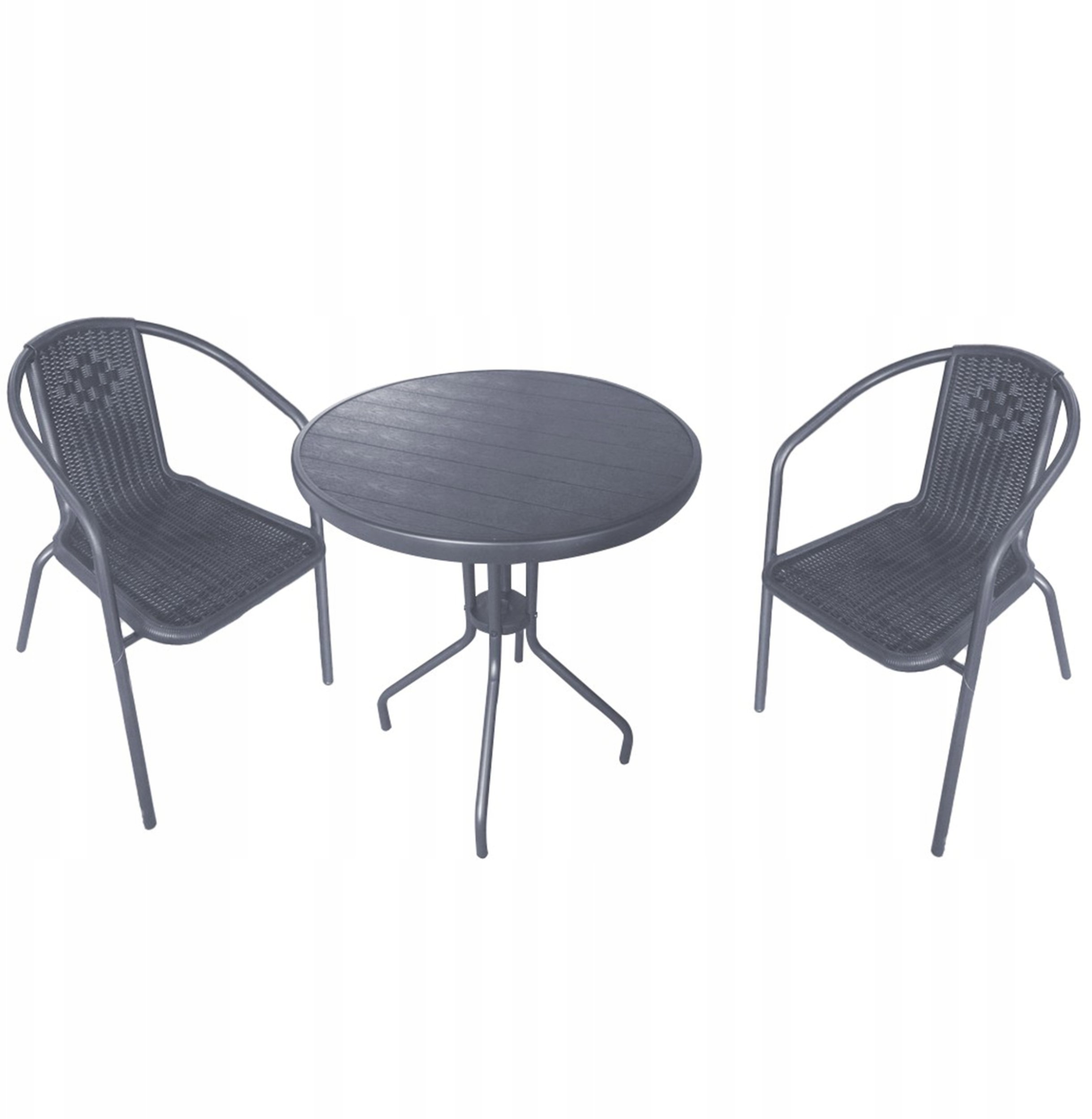 ZESTAW MEBLI OGRODOWYCH STOLIK KRZESŁA KOMPLET MEBLI TARAS Z TECHNORATANU