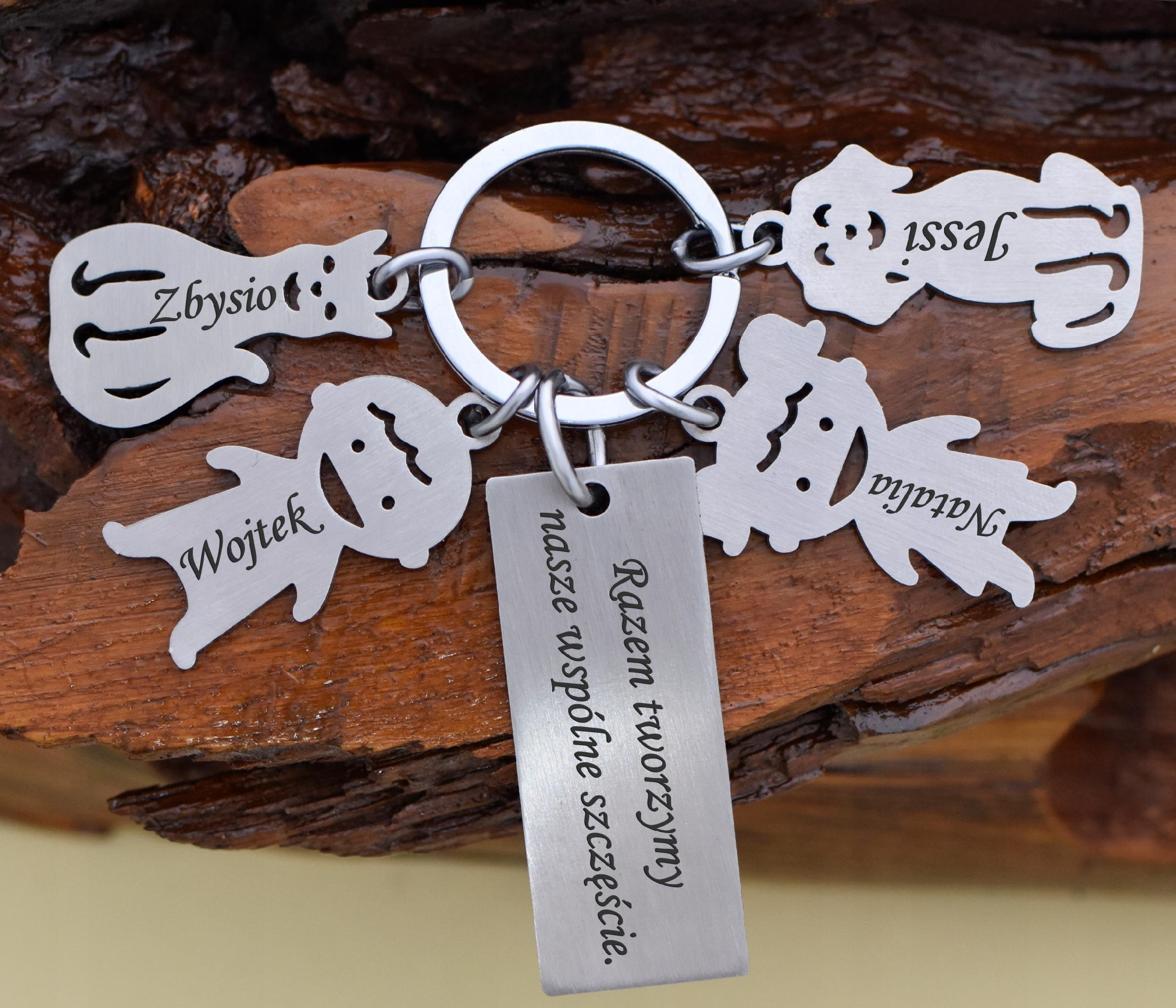 Radziszewska Jewellery Dzień Babci Dziadka Personalizowany Brelok do Kluczy Prezent